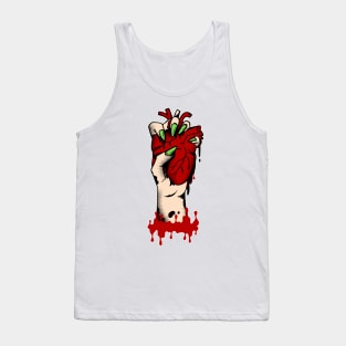 female hand bloody heart Tank Top